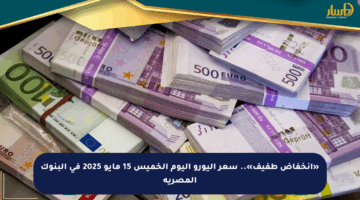 «انخفاض طفيف».. سعر اليورو اليوم الخميس 15 مايو 2025 في البنوك المصرية